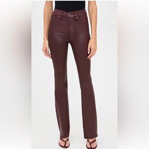 DL1961 Bridget Bootcut Instasculpt Coated jeans in saffron coated